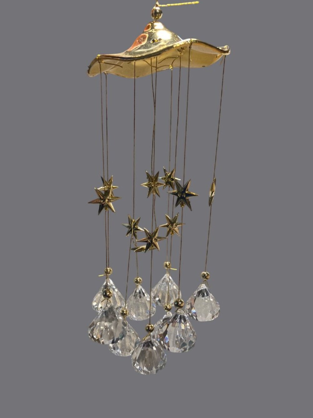 Kurt Adler Crystal Hanging Drops Christmas Ornament Taiwan 8.5 "X 3"